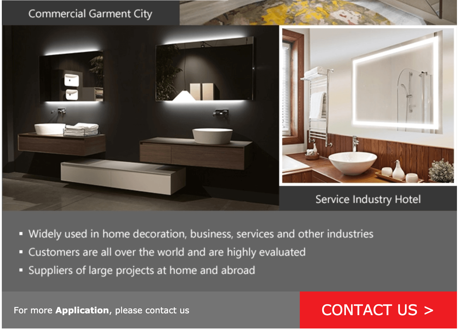 Custom Mirror Manufacturers shower room